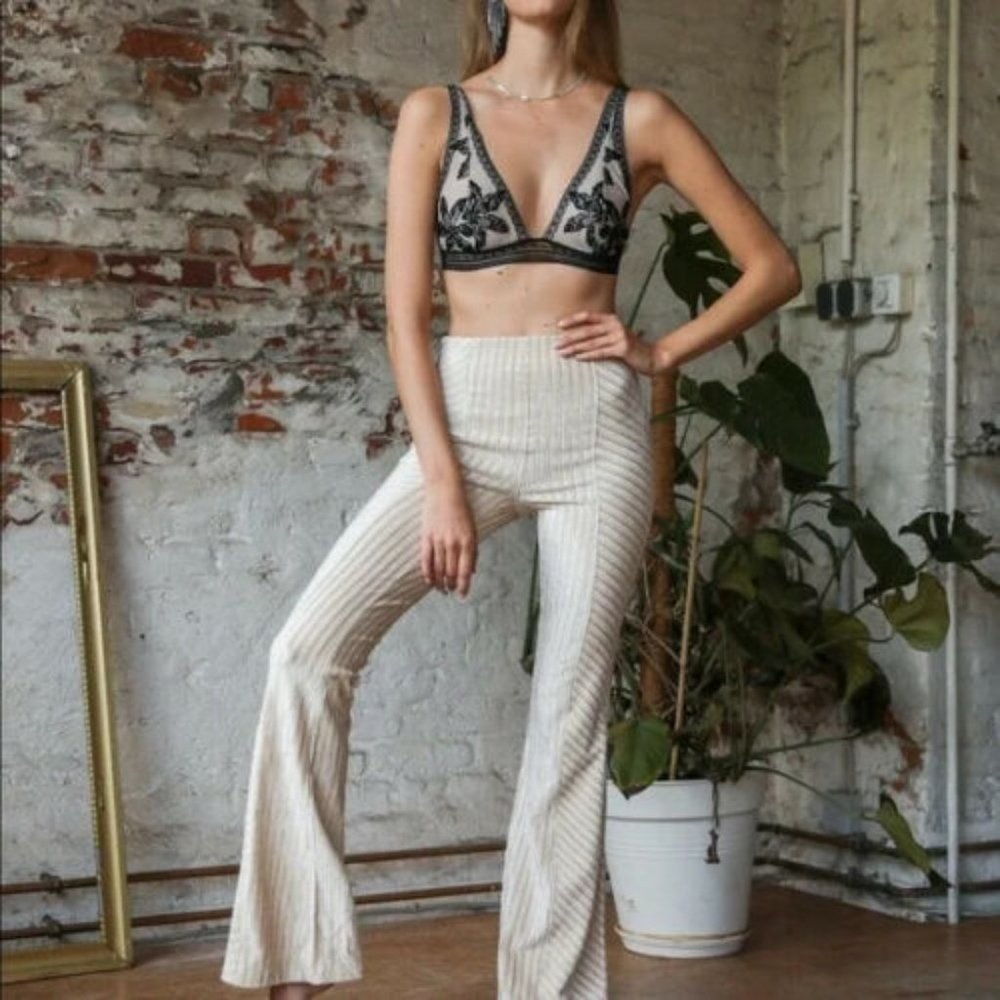 Free People Alia Bralette in Black Combo Large
